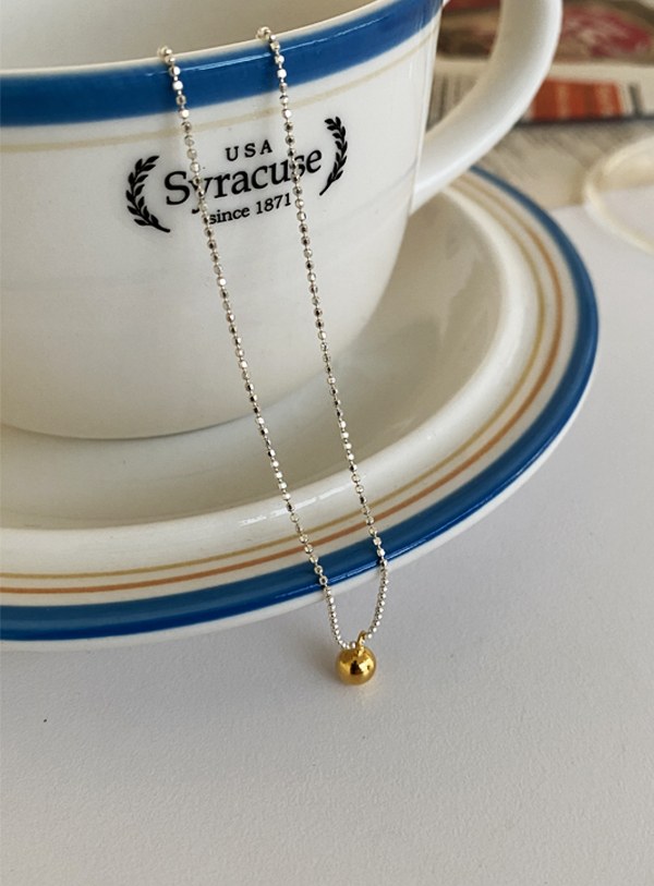 [Silver 92.5] Perl droplets Necklace