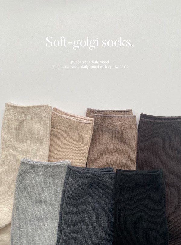 Soft Corrugated Socks (*7color)